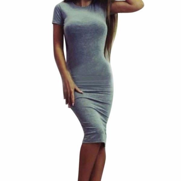 

осень зима женское платье vestido с коротким рукавом тонкий bodycon короткий длинный рукав туника круглый вырез повседневное платье карандаш, Black;gray