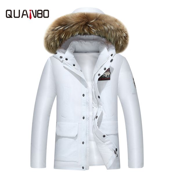 

quanbo 2019 new men's and women's leisure down jacket winter thick short warm hight quality standard clothing male casual coats, Black