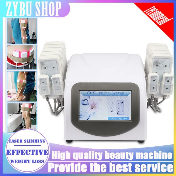 

New arrival fat lo 5mw 635nm 650nm lipo la er 14 pad fat burning cellulite removal beauty body haping limming machine