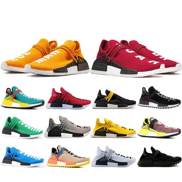 

Cheaper New Human Race Hu trail pharrell williams Running shoes Men Nerd black cream mens trainer women designer sports sneakers US 5-12
