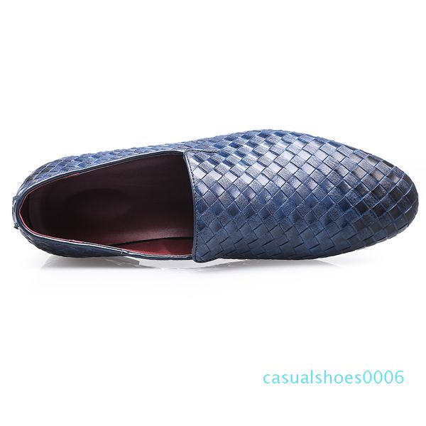 

drop ship men shoes brand braid leather casual driving oxfords shoes men loafers moccasins italian for flats, Black