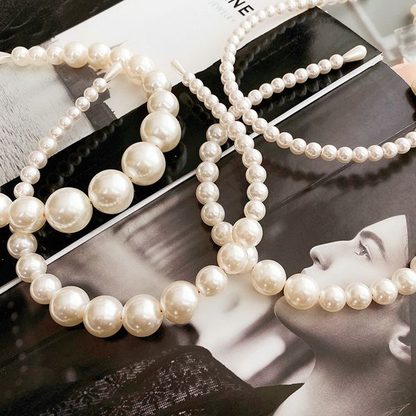 

silver pearl hairpin hair style women with hairband bridal pearl hairband hair band online silver pearl wxhgs, Black;brown