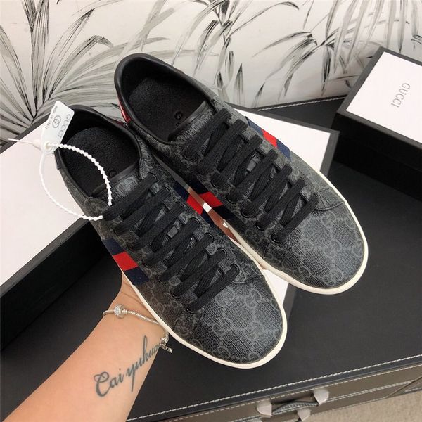 

19sw designers luxury low printing red bottom casual shoes men fashion trainers for mens women sneakers, Black