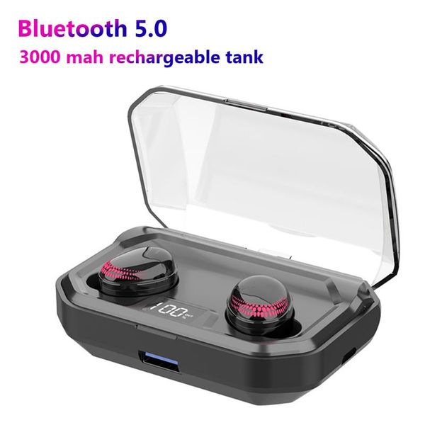

bluetooth 5.0 hifi беспроводные наушники 6d стерео спортивная гарнитура с зарядной коробкой микрофон для автомобиля
