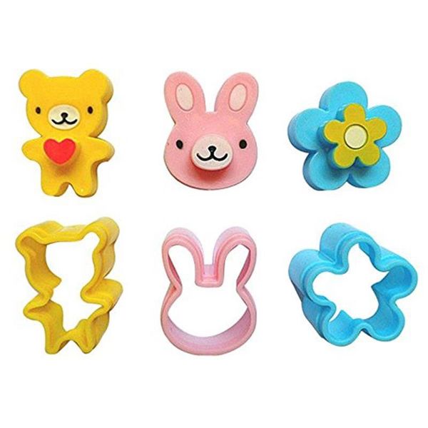 

3pcs cute sandwich cutters mini cookie cutter shapes set for kids bento cutter tool molds bread biscuit embossed device