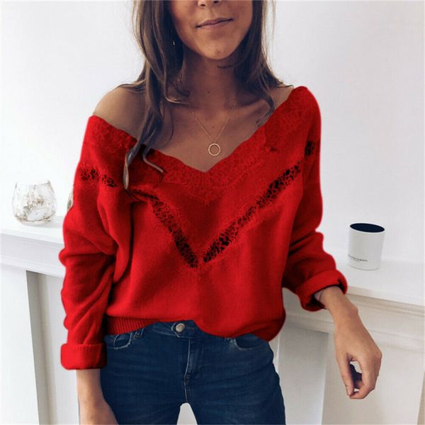 

sell women blouse loose deep v-neck long sleeve boho blouse ladies warm winter fall casual shirt 2019 new arrival top, White