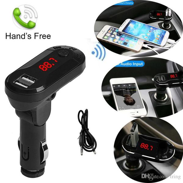 

car bluetooth adapter fm transmitter bluetooth car kit hands fm radio adapter with usb output car charger