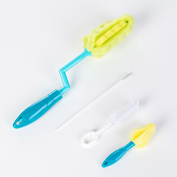 

5pcs/set baby infant multipurpose bottle cleaning sponge brush cups straw nipple cleaner nursing bottle brush kit