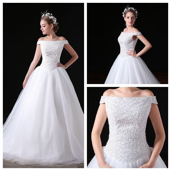 

ma033 off-плечу cap sleeve назначения свадебные платья свадебные платья основные бисероплетение a-line свадебные платья с рукавами, White