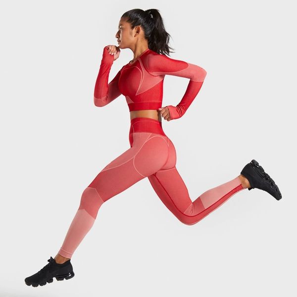

running sport sets women seamless yoga clothing t-shirt high waist leggings suit tights pants gym fitness quick dry sportswear, Black;blue