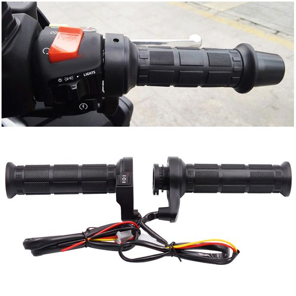 

1 pair 12v 25w 22mm motorcycle handlebar motorbike heating handle universal adjustable temperature electric heated grips set