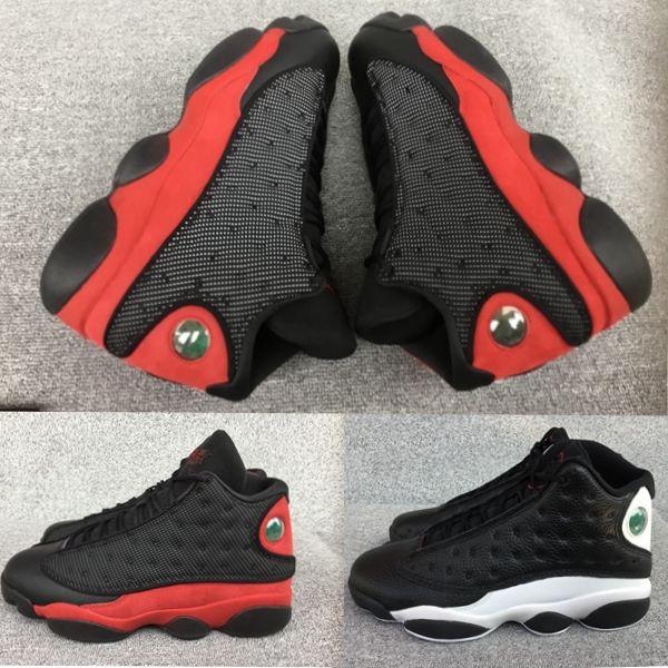 

2020 authentic 13 reverse panda game 3m retro black gym red 13s basketball shoes men 414571-061 real carbon fiber sneakers size 40-46