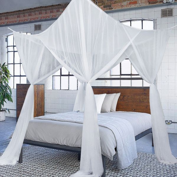 

european style 4 corner post bed canopy mosquito net full netting bedding ciel de lit moustiquaire beds kids room