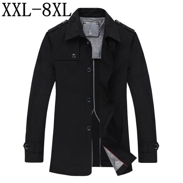 

size 8xl 7xl 6xl 2019 new autumn men jacket coat fashion long trench coat men brand casual outerwear overcoat, Tan;black