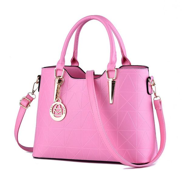

new crocodile pattern luxury handbags women pu leather bags designer tote bags for women crossbody shoulder bag pink