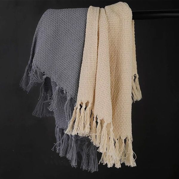 

5pcs nordic style handmade tassel grey, khaki household napkin cloth, table mat creative p background cloth western table mat