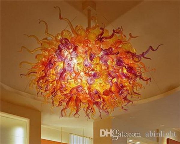 

new arrival venetian murano glass mini chandelier round shape hanging glass chain crystal chandelier for l lobby decor