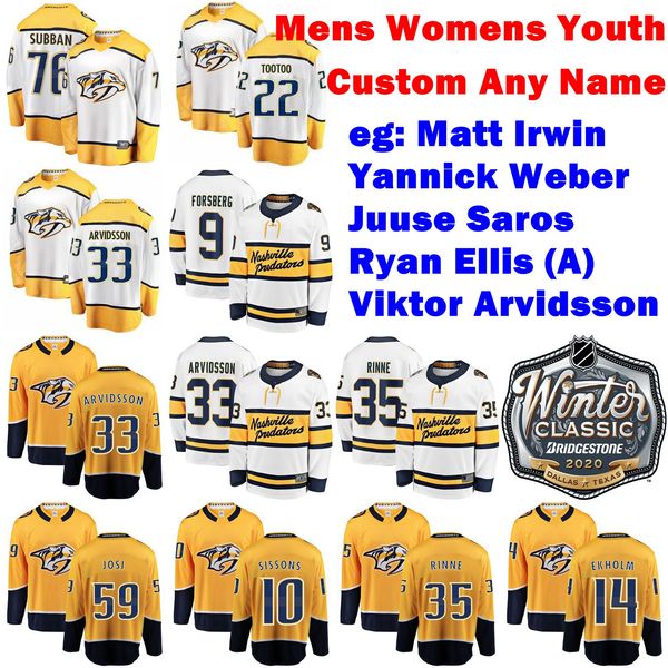 

winter classic nashville predators jerseys matt irwin jersey viktor arvidsson yannick weber ryan ellis juuse saros hockey jerseys custom men, Black;red