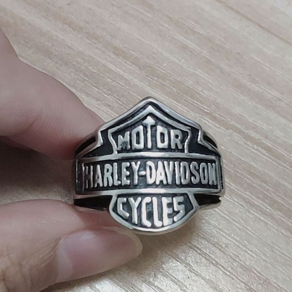 

мотоцикл davidson вилли череп кольцо из нержавеющей стали личности кольцо, Golden;silver