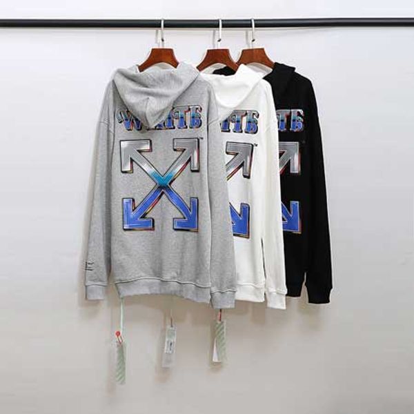 

off designer luxury hoodie fashionable new sweatshirt outdoor windproof printed premium pullover casual street, Black