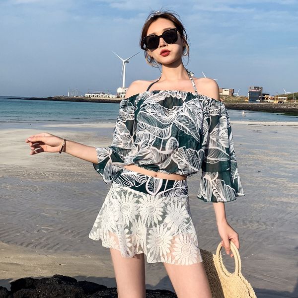 

split three-piece holiday lady split three-piece swimsuit bikini holiday swimsuit bikini lady, White;black