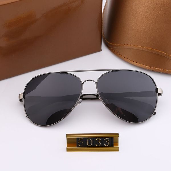

mens sunglasses designer sunglasses man metal goggle glasses uv400 5033 4 colors optional with box, White;black