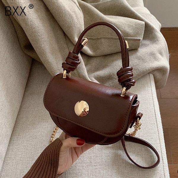

bxx] solid color pu leather chain crossbody bags for women 2020 spring new shoulder bag lady travel handbags hk746