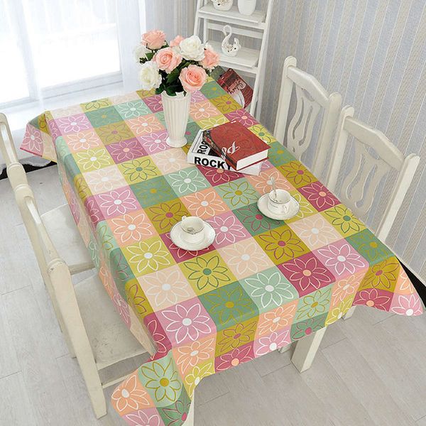 

1pcs s m size table cloth pvc waterproof oilproof plaid tablecloth no wash table mat
