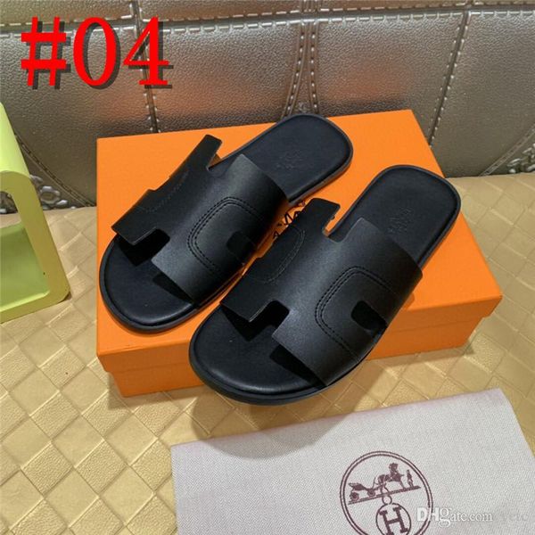 

20fw genuine leather men slippers beach shoes men flip flops 2019 summer flat heels male slides luxury plus size 38-45 con19, Blue;gray