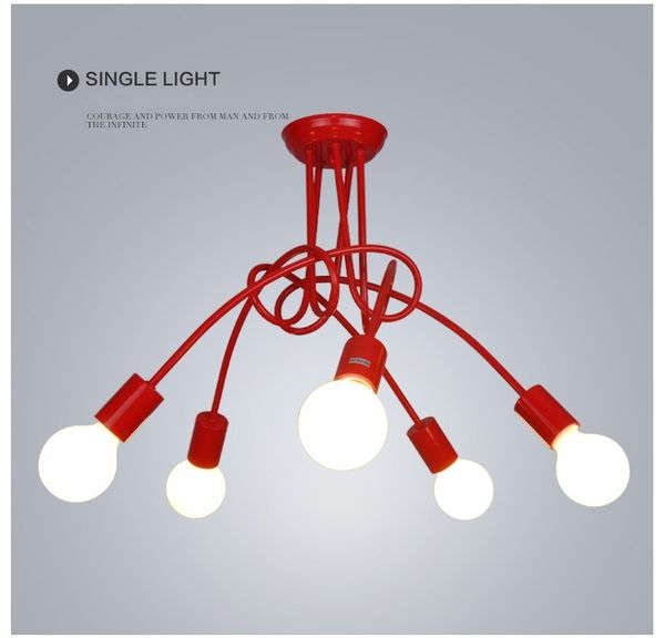 

3 or 5 lights vintage edison lamp shade multiple adjustable diy ceiling spider lamp pendent lighting chandelier modern