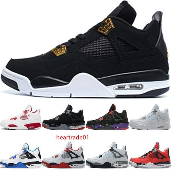 

shoes basketball 4 4s men raptors pure money bred royalty black white cement fire toro bravo red trainer sport sneaker size 41-47