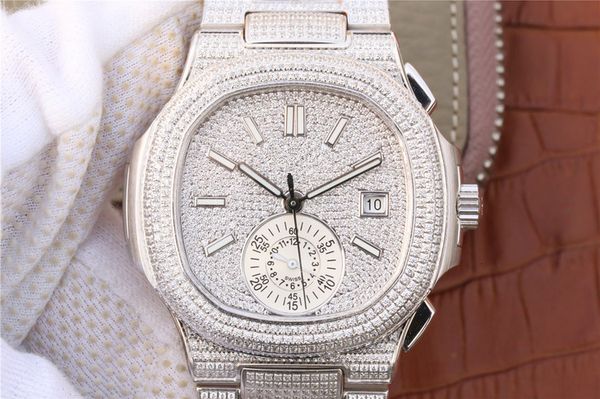 

новые высококачественные дизайнерские часы алмазные часы 41 мм 7750 функция синхронизации механизм montre de luxe 316l стальной корпус спорт, Slivery;brown