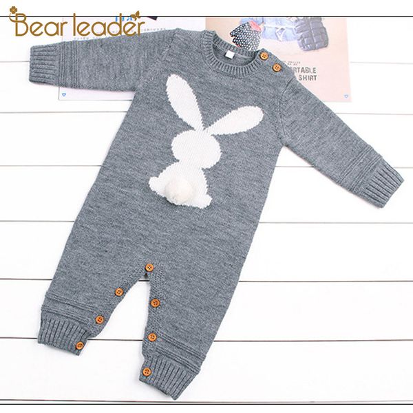 

bear leader baby boy rompers newborn toddler costume cute cartoon girls rompers knit playsuit kids clothes suits, Blue