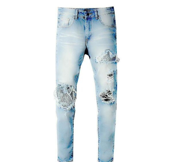 

fashion men's designer jeans luxury zipper jeans ripped jeans arn17 mens designer motorcycle pants sellers, Blue