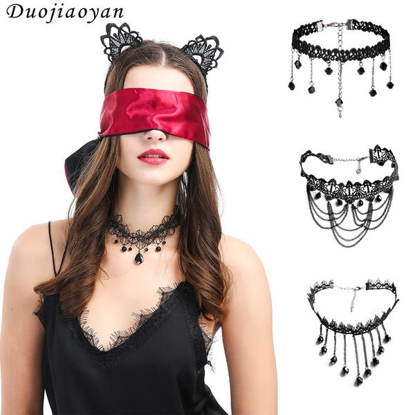 

new style lingerie accessories black lace choker choker neck ring necklace