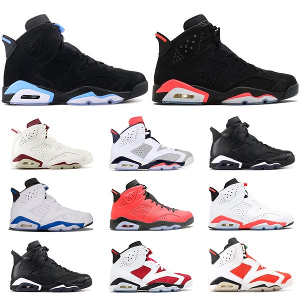 

New arrive men black infrared 6 ba ketball hoe men dmp olympic oreo tinker unc black cat white infared de igner neaker