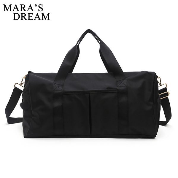 

mara's dream 2019 new solid color shoes wet and dry separation sports female yoga fitness bag travel bag sports