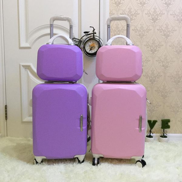 

picture box universal wheels trolley luggage 14 20 child travel bag sub-trunk sets,children travel luggage set