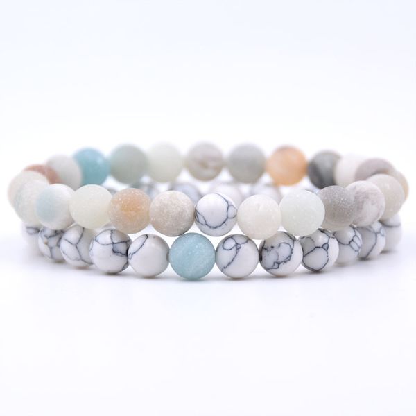 

2018 new 2 pcs/set fashion couple classic natural stone black volcanic lava beads bracelets energy stone bracelet