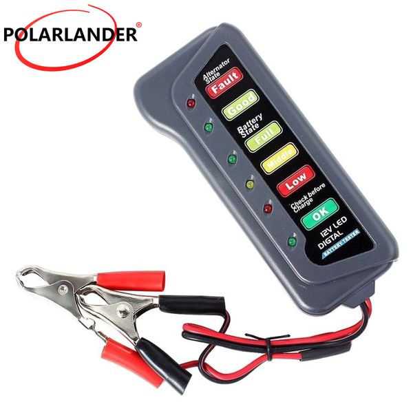 

led digital battery alternator tester 12v car circuit detector car battery tester for motorcycle trucks
