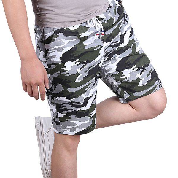 

mens designer -6xl cotton camouflage sports running shorts beach pants large size, Blue