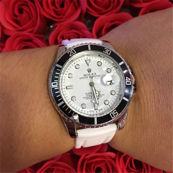 

high quality unisex Classic watches men luxury brand quartz watches women fashion watch rubber man Brown red black white orologio uomo Sport