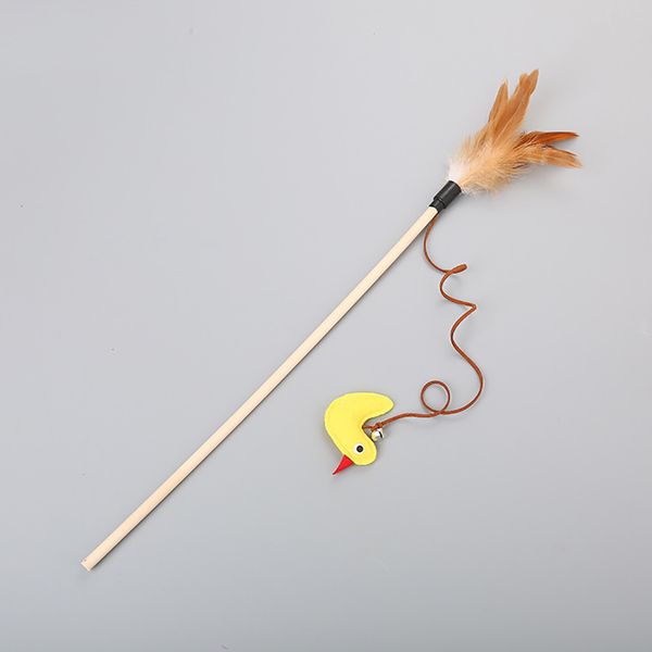 

pet cat interaction funny fish feather bell cat rods stick decompression toy #30