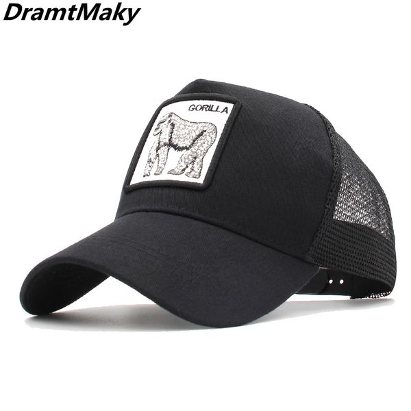 

fashion goirlla baseball cap lovely animals pig caps women men snapback cap dad hat summer bone adjustable gorras trucker, Blue;gray