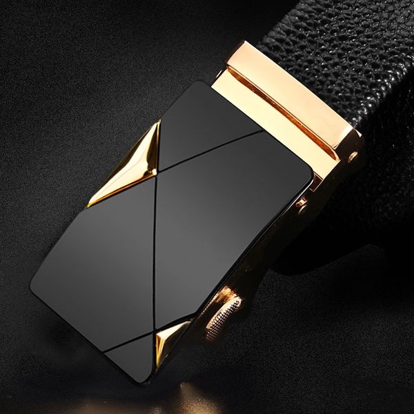 

layer automatic style leather style buckle leather casual business belt men's youth trousers belt men's, Black;brown