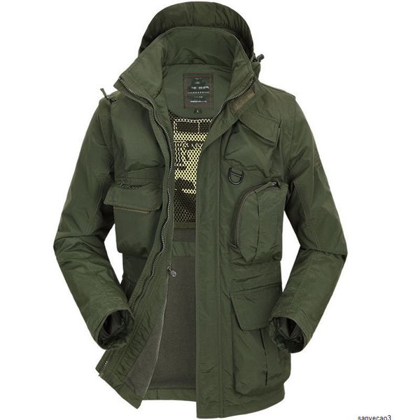 

mens designer outdoor leisure jacket velvet warm large size hiking suit with sleeves 876-1h, Black;brown