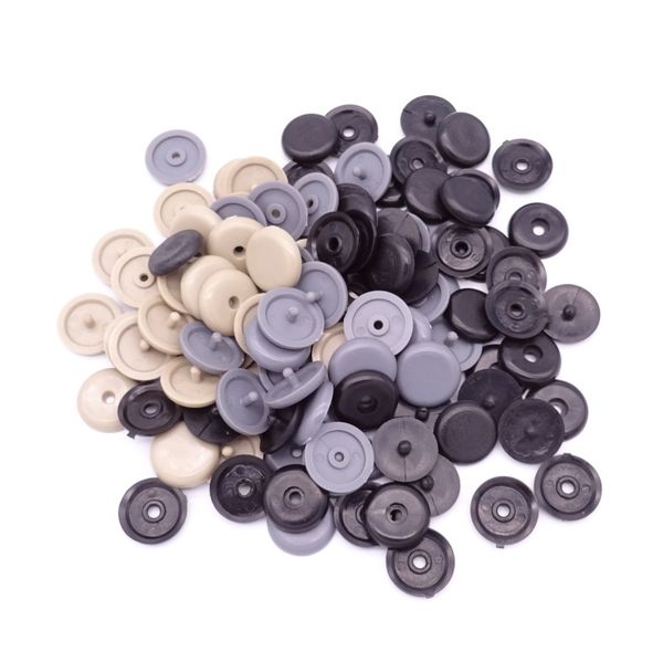 

5pcs safety car parts black beige plastic car safety seat belt ser spacing limit buckle clip retainer seatbelt sbutton