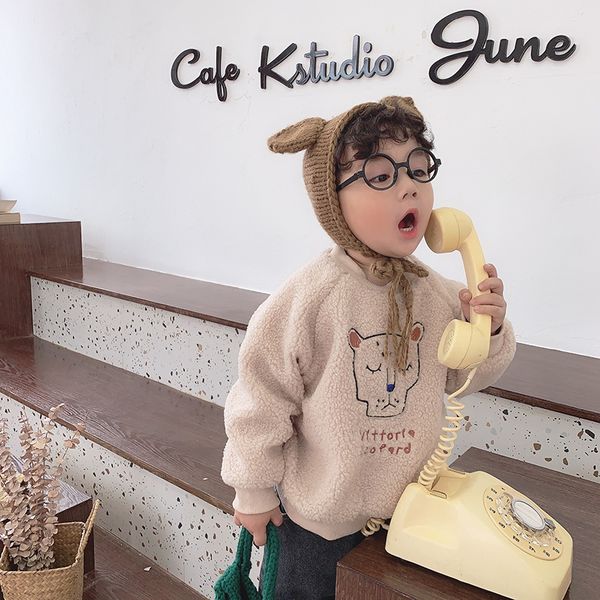 

2019 autumn and winter new products childrens wear casual boy girl weater cartoon tidal current pure cotton wild clothes, Black
