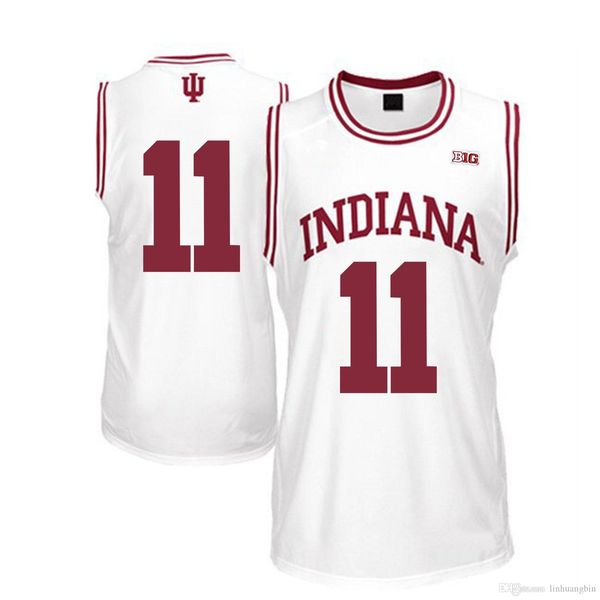 

robert johnson men's indiana hoosiers johnny jager devonte green juwan morgan stitched white red college basketball jersey, Black