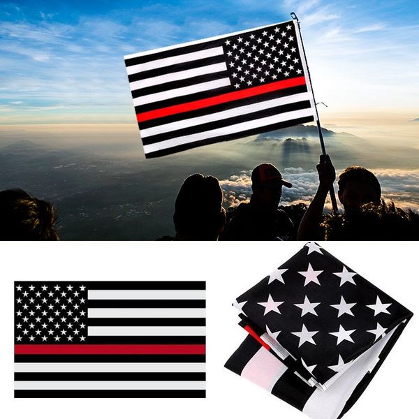 

thin red line us american flags polyester banner with grommets 90x150cm home other home decor